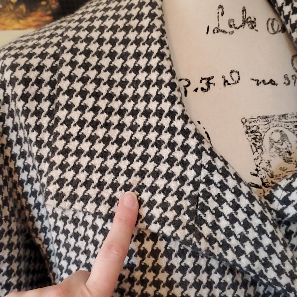 Talbots Gray Houndstooth Jacket - image 5